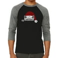 thumbnail image 1 of Christmas Peeking Cat - Men's Raglan Baseball Word Art T-Shirt, 1 of 2
