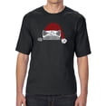 thumbnail image 1 of Christmas Peeking Cat - Men's Tall and Long Word Art T-Shirt, 1 of 2