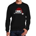 thumbnail image 1 of Christmas Peeking Cat - Men's Word Art Crewneck Sweatshirt, 1 of 2