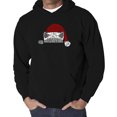 thumbnail image 1 of Christmas Peeking Cat - Men's Word Art Hooded Sweatshirt, 1 of 2