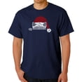 thumbnail image 1 of Christmas Peeking Cat - Men's Word Art T-Shirt, 1 of 2