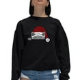 thumbnail image 1 of Christmas Peeking Cat - Women's Word Art Crewneck Sweatshirt, 1 of 2