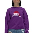thumbnail image 1 of Christmas Peeking Cat - Women's Word Art Crewneck Sweatshirt, 1 of 2