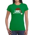thumbnail image 1 of Christmas Peeking Cat - Women's Word Art T-Shirt, 1 of 2