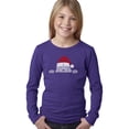 thumbnail image 1 of Christmas Peeking Dog - Girl's Word Art Long Sleeve T-Shirt, 1 of 2