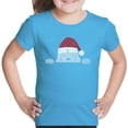 thumbnail image 1 of Christmas Peeking Dog - Girl's Word Art T-Shirt, 1 of 2