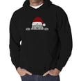 thumbnail image 1 of Christmas Peeking Dog - Men's Word Art Hooded Sweatshirt, 1 of 2