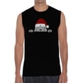 thumbnail image 1 of Christmas Peeking Dog - Men's Word Art Sleeveless T-Shirt, 1 of 2