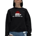 thumbnail image 1 of Christmas Peeking Dog - Women's Word Art Crewneck Sweatshirt, 1 of 2