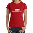 thumbnail image 1 of Christmas Peeking Dog - Women's Word Art T-Shirt, 1 of 2