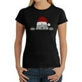 thumbnail image 1 of Christmas Peeking Dog - Women's Word Art T-Shirt, 1 of 2