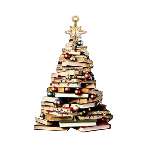 Christmas Pendant Christmas Book Festival Decoration Pendant 2D Acrylic Print Pendant Christmas Pendant Party Decoration Stain Glass Birds Popcorn Garland Small Chain for Manifestation Beads Ornament