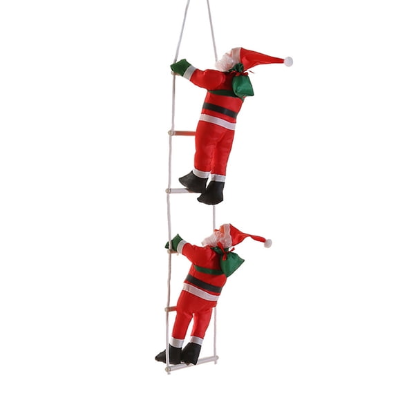 Christmas Pendant Santa Decorations Window Ladder Climbing Santa Holiday Props Christmas Tree Pendant