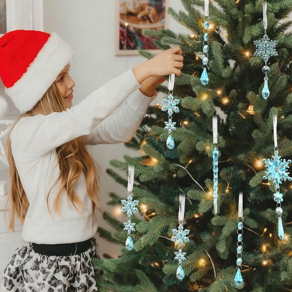 Christmas Pendants under $5! Bzdzmqm Hollowed-out Pendants Christmas Tree, Window Shopping Center Christmas Decor, Mirror Color Ice Cone Ornaments, Transparent Hanging Decorations Set, Festive