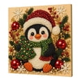 thumbnail image 1 of Christmas Penguin Diamond Art Kit, Framed 3D Pearl Painting for Adults, 20x20cm Cute Holiday Wall Art with Beads, Complete Craft Set for Home Decor, Relaxation & Gift, 1 of 4