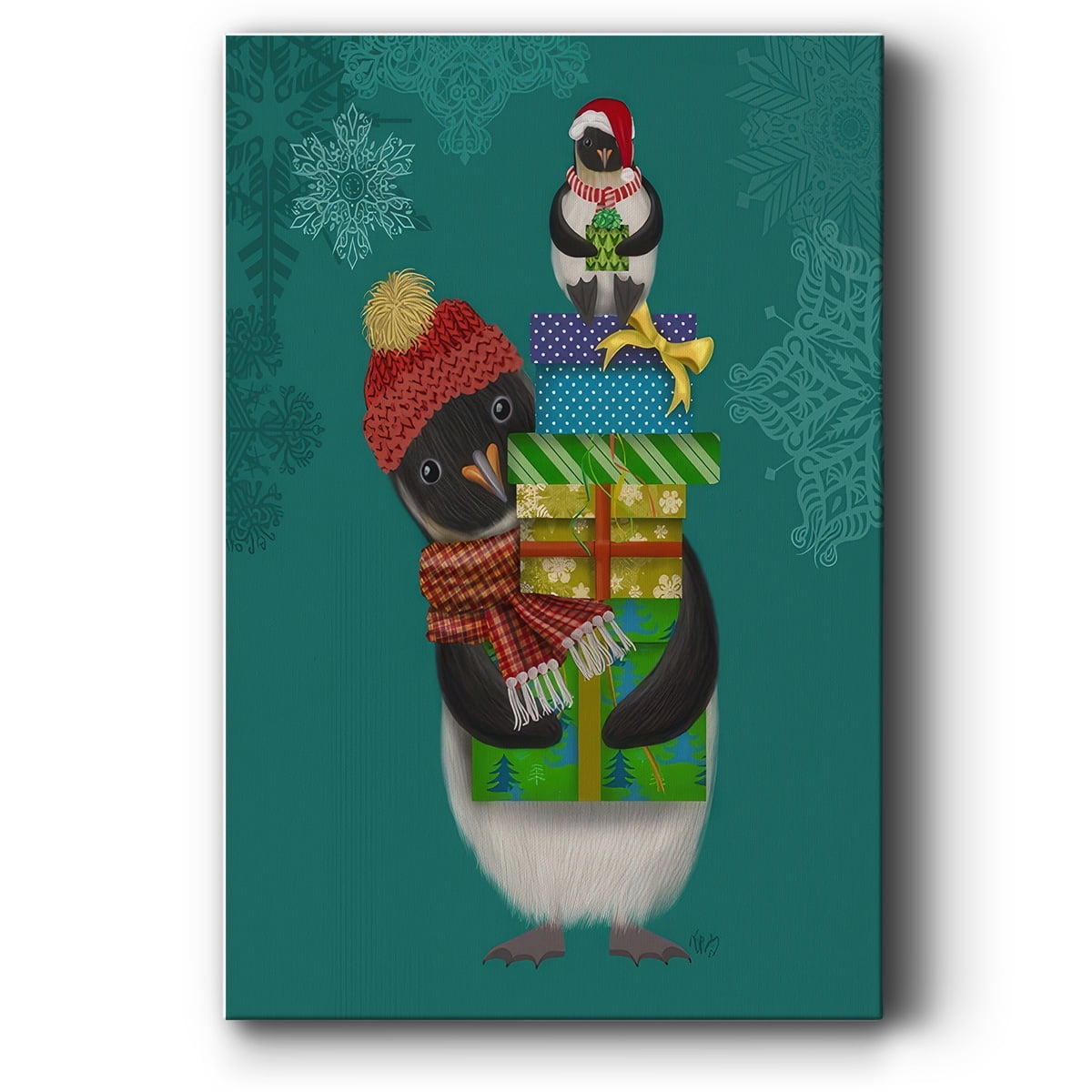 Christmas Penguin Gifts- Gallery Wrapped Canvas