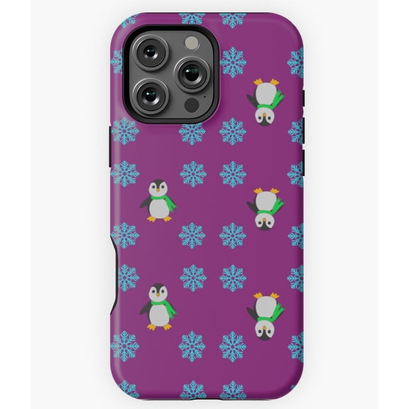 Christmas Penguins Holiday Winter Birds Phone Case for iPhone 16 15 14 13 12 11 Pro Max