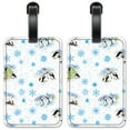 thumbnail image 1 of Christmas Penguins - Luggage ID Tags / Suitcase Identification Cards - Set of 2, 1 of 5