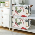 Christmas Penguins and Leaves Foldable Storage Large Fabric Storage