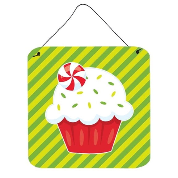Christmas Pepermint Cupcake Wall or Door Hanging Prints
