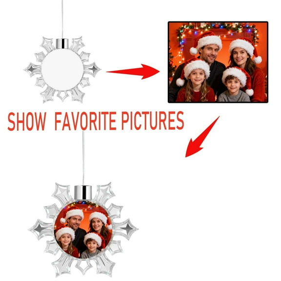 Christmas Personalised Photo Baubles for Christmas Tree Decorations - Custom Double Printed Family Keepsakes,Christmas Gifts for Grandkids