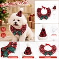 thumbnail image 1 of Christmas Pet Accessories, Festive Scarf and Hat Set for Dogs and Cats, Holiday Photo Props for Family Gatherings Parties and Home Celebration Decor, 1 of 7