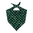 thumbnail image 1 of Christmas Pet Bandana, 23.6in Plaid Snowflake Triangle Scarf for Dogs & Cats, Holiday Party Outfit, Green, 1 of 6