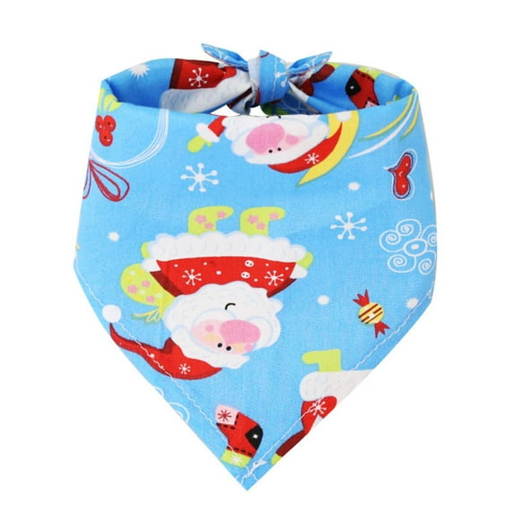 Christmas Pet Bandana Set | Triangle Bib Kerchief Scarf - Festive Costume Accessories for Dogs & Cats | Suitable for Small, Medium, Large Pets