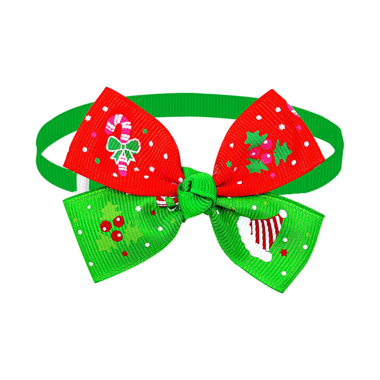 Christmas Pet Bow Tie Bow Tie Snowflake Snowman Hat Reindeer Pattern