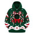 thumbnail image 1 of Christmas Pet Carrier Hoodie Unisex Kangaroo Pouch Sweatshirt with Zipper, Warm Oversized Cat Dog Holiday Pullover, 1 of 4