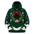 thumbnail image 1 of Christmas Pet Carrier Hoodie Unisex Kangaroo Pouch Sweatshirt with Zipper, Warm Oversized Cat Dog Holiday Pullover, 1 of 4