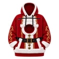 thumbnail image 1 of Christmas Pet Carrier Hoodie Unisex Kangaroo Pouch Sweatshirt with Zipper, Warm Oversized Cat Dog Holiday Pullover, 1 of 4
