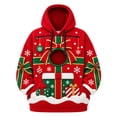 thumbnail image 1 of Christmas Pet Carrier Hoodie Unisex Kangaroo Pouch Sweatshirt with Zipper, Warm Oversized Cat Dog Holiday Pullover, 1 of 4