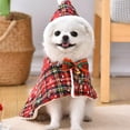 thumbnail image 1 of Christmas Pet Cloak with Hood Warm Winter Cape Costume for Small Dogs Cats Holiday Dress, 1 of 10