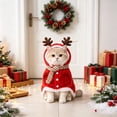 thumbnail image 1 of Christmas Pet Costume for Small Medium Dogs and Cats, Holiday Hoodie Outfit with 3D Print, Adjustable Drawstring, Stretch Fabric Party Dress Up, Multiple Sizes, Easy On and Off, 1 of 7