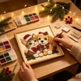 thumbnail image 1 of Christmas Pet DIY Pearl Bead Art Kit, Cat & Dog Handmade Painting with Frame, Beginner Holiday Craft Set for Adults, Handmade Wall Ornament & Xmas Gift, 1 of 6