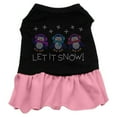 thumbnail image 1 of Christmas Pet Dog  Cat Dress Rhinestone, "Let It Snow Penguins", 1 of 4