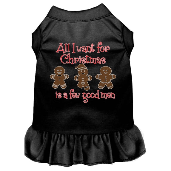 Christmas Pet Dog Cat Dress Screen Printed, "All I Want For Christmas Is A Few Good Men"