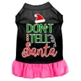 thumbnail image 1 of Christmas Pet Dog  Cat Dress Screen Printed, "Don't Tell Santa", 1 of 10