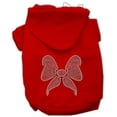 thumbnail image 1 of Christmas Pet Dog  Cat Hoodie Rhinestone, "Bow", 1 of 11
