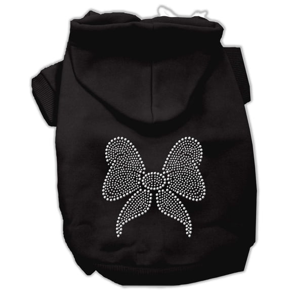 Christmas Pet Dog Cat Hoodie Rhinestone, "Bow"
