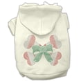 thumbnail image 1 of Christmas Pet Dog  Cat Hoodie Rhinestone, "Candy Cane Crossbones", 1 of 9