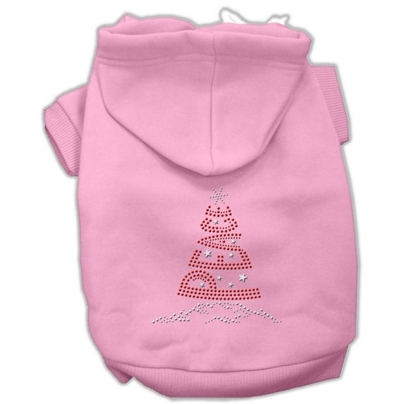 Christmas Pet Dog Cat Hoodie Rhinestone, "Peace Tree"