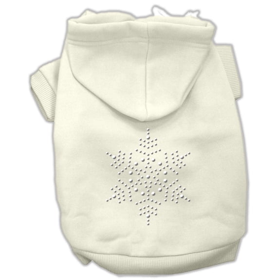 Christmas Pet Dog Cat Hoodie Rhinestone, "Snowflake"
