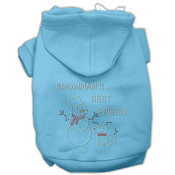 Christmas Pet, Dog Cat Hoodie Rhinestone, "Snowman's Best Friend"