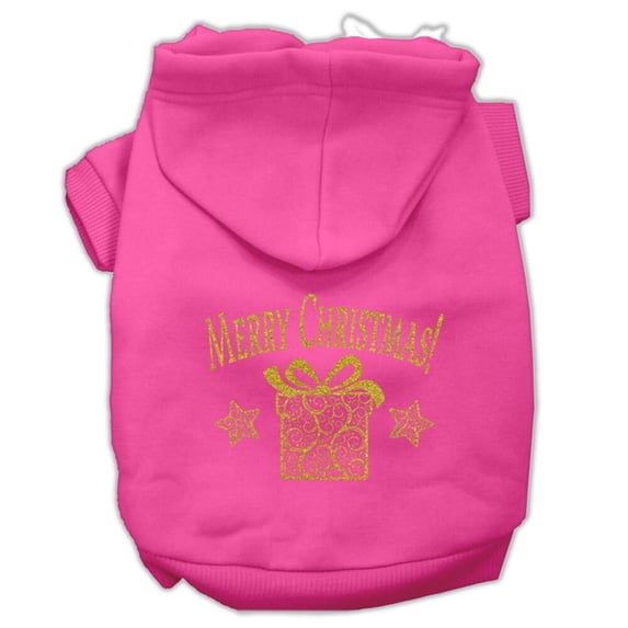 Christmas Pet Dog Cat Hoodie Screen Printed, "Golden Christmas Present"