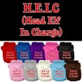 thumbnail image 1 of Christmas Pet Dog  Cat Hoodie Screen Printed, "Head Elf In Charge", 1 of 10