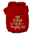 thumbnail image 1 of Christmas Pet Dog  Cat Hoodie Screen Printed, "I Hope Rudolph Eats The Naughty List", 1 of 10