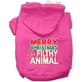 thumbnail image 1 of Christmas Pet Dog  Cat Hoodie Screen Printed, "Merry Christmas Ya Filthy Animal", 1 of 11