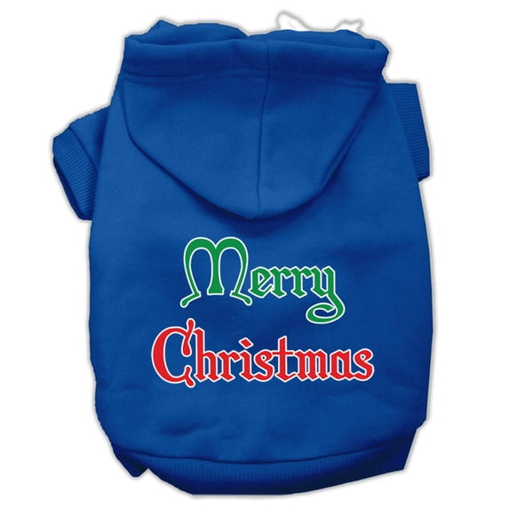 Christmas Pet Dog Cat Hoodie Screen Printed, "Merry Christmas"